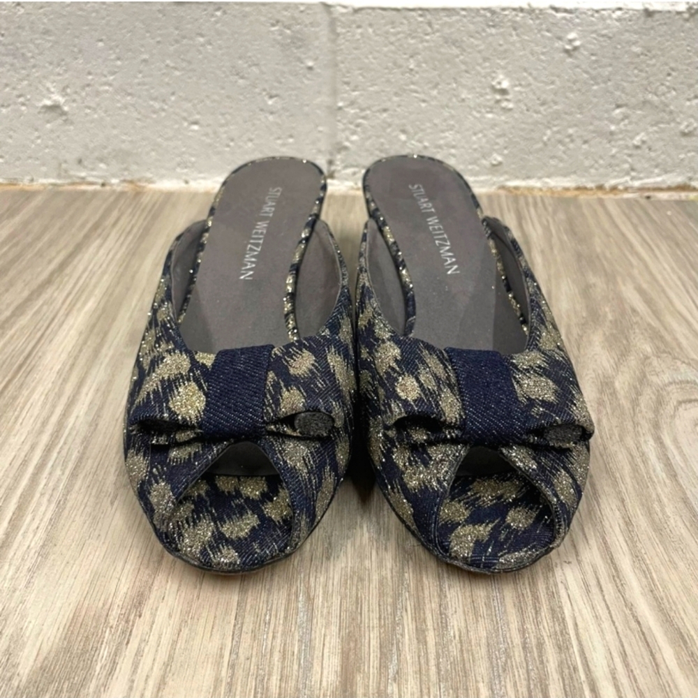 Stuart Weitzman Blue and Gold Women's Shoes